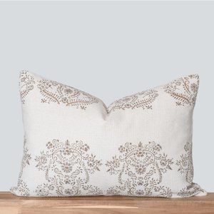 Apartment No. 3 Block Printed Lumbar Pillow Cover